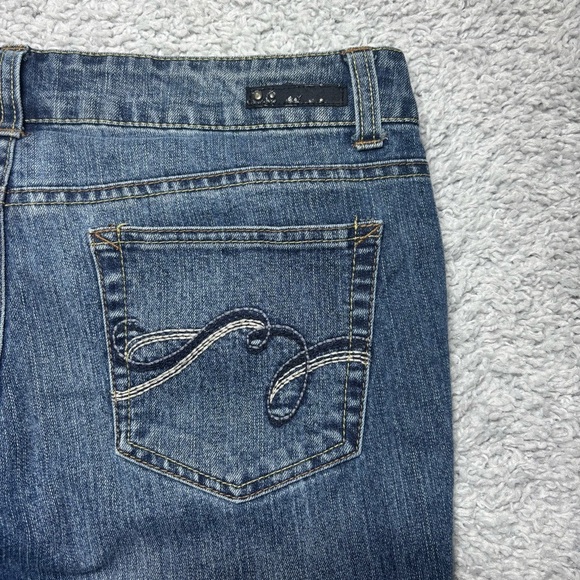 L.E.I. Jeans Womens 13 Sophia Hip Hugger Flare Dark Wash Bell Bottoms Girly BOHO - Picture 4 of 7